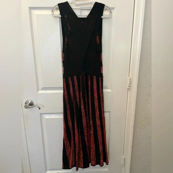 M Missoni Marled Bicolor Mesh Insert Cut Out Detail Striped Sleeveless Dress 10 - Picture 6 of 9